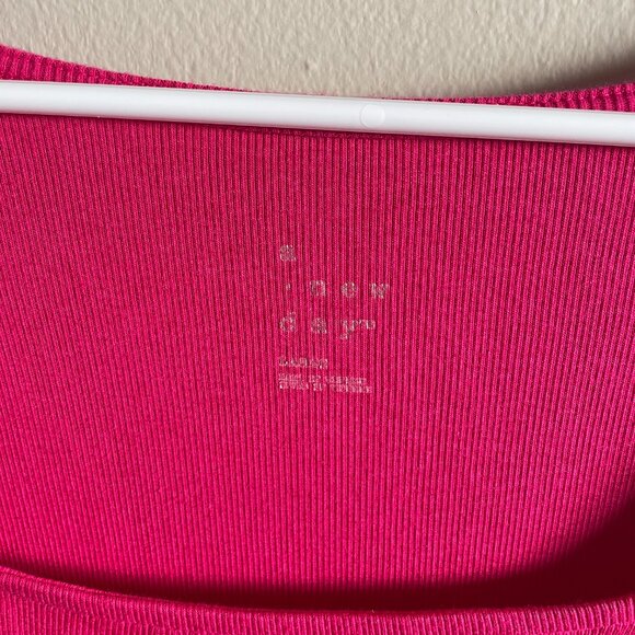 Pink Ribbed Long Sleeve - Picture 2 of 3